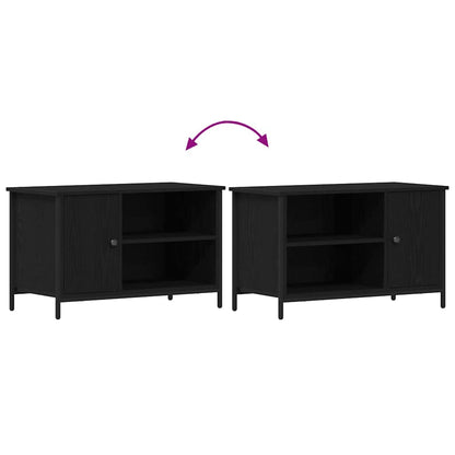 vidaXL TV Cabinet Black oak 80 x 40 x 50 cm Engineered wood