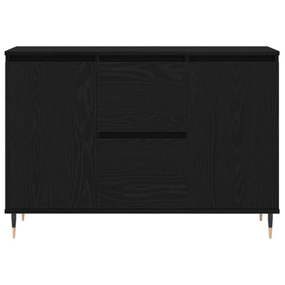 vidaXL Sideboard Black Oak 101.5 x 35 x 70 cm Engineered Wood