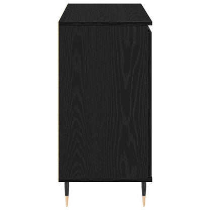 vidaXL Sideboard Black Oak 101.5 x 35 x 70 cm Engineered Wood