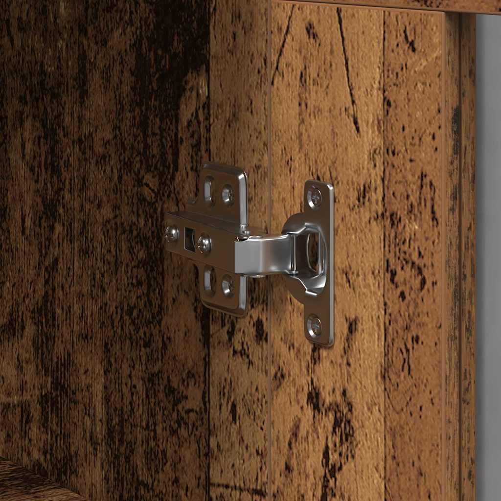 vidaXL Wall Cabinet Old Wood 69.5 x 34 x 90 cm Engineered Wood