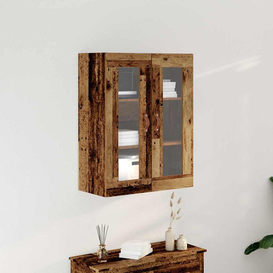 vidaXL Wall Cabinet Old Wood 69.5 x 34 x 90 cm Engineered Wood