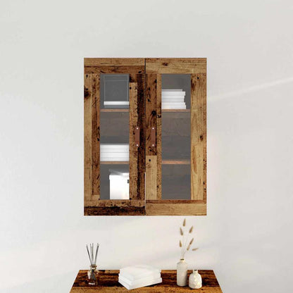 vidaXL Wall Cabinet Old Wood 69.5 x 34 x 90 cm Engineered Wood