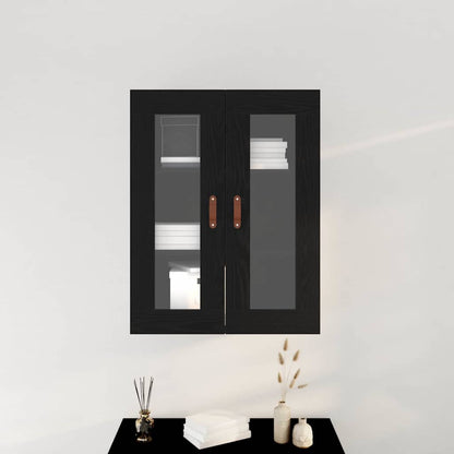 vidaXL Wall Cabinet Black Oak 69.5 x 34 x 90 cm Engineered Wood