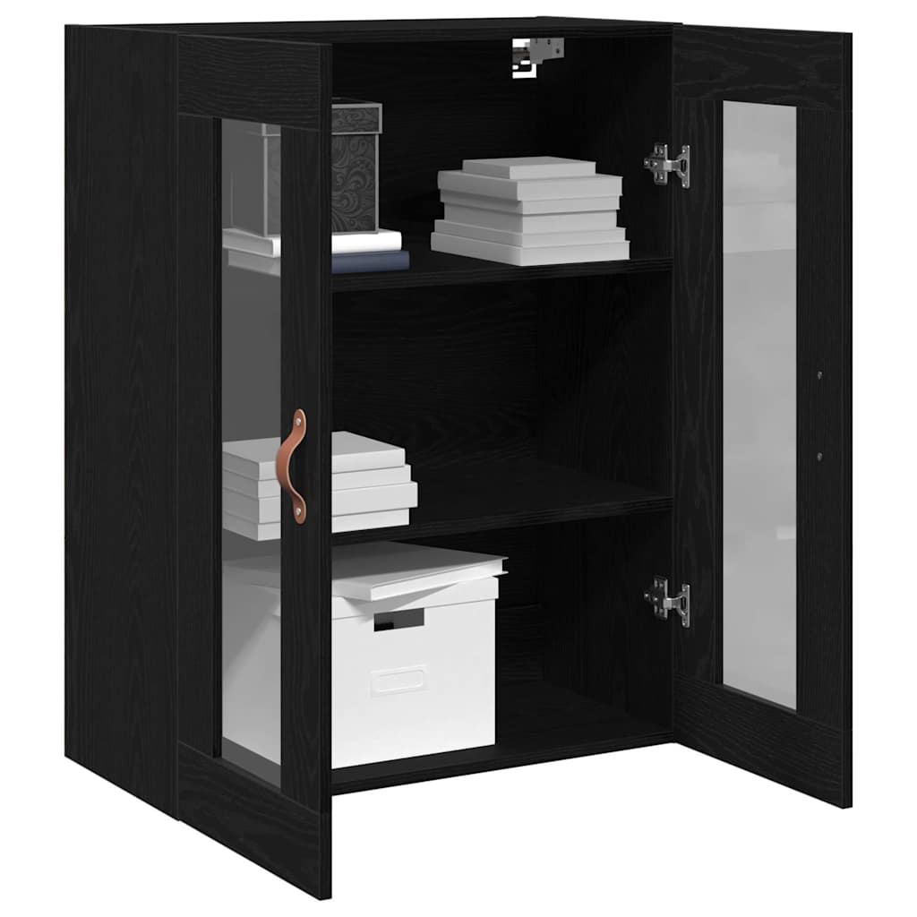 vidaXL Wall Cabinet Black Oak 69.5 x 34 x 90 cm Engineered Wood