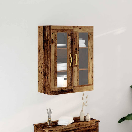 vidaXL Wall Cabinet Old Wood 69.5 x 34 x 90 cm Engineered Wood