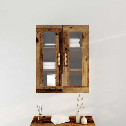 vidaXL Wall Cabinet Old Wood 69.5 x 34 x 90 cm Engineered Wood
