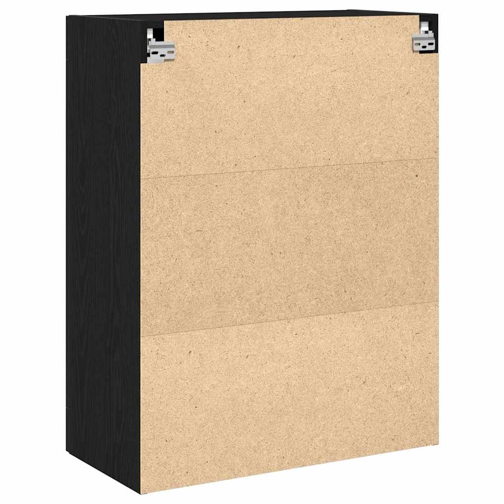 vidaXL Wall Cabinet Black Oak 69.5 x 34 x 90 cm Engineered Wood