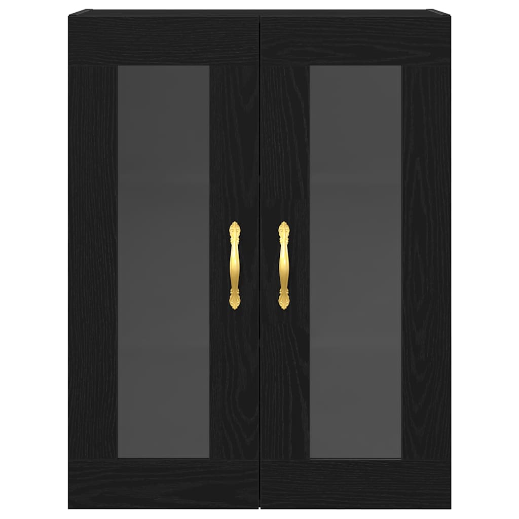 vidaXL Wall Cabinet Black Oak 69.5 x 34 x 90 cm Engineered Wood