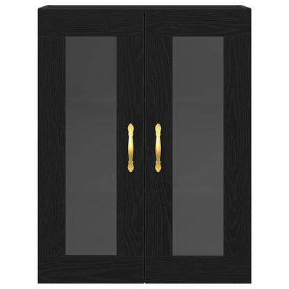 vidaXL Wall Cabinet Black Oak 69.5 x 34 x 90 cm Engineered Wood