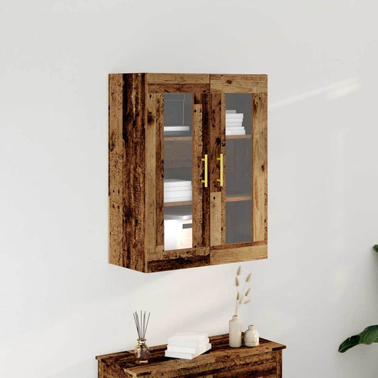 vidaXL Wall Cabinet Old Wood 69.5 x 34 x 90 cm Engineered Wood