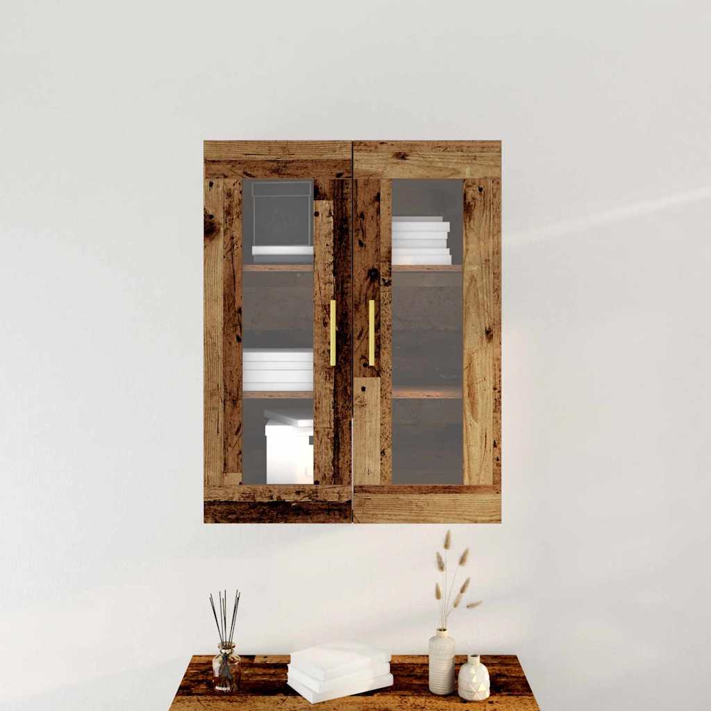 vidaXL Wall Cabinet Old Wood 69.5 x 34 x 90 cm Engineered Wood