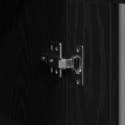 vidaXL Wall Cabinet Black Oak 69.5 x 34 x 90 cm Engineered Wood