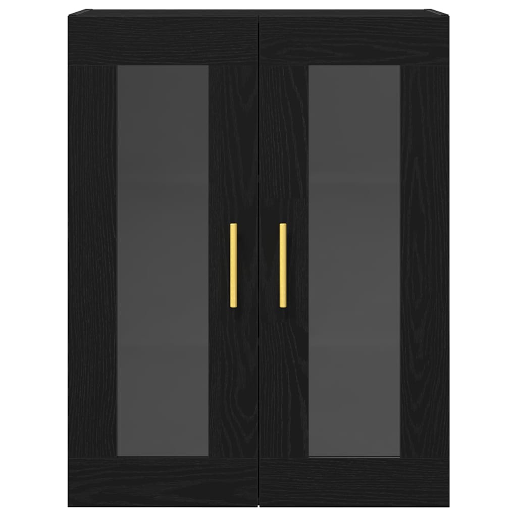vidaXL Wall Cabinet Black Oak 69.5 x 34 x 90 cm Engineered Wood