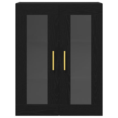 vidaXL Wall Cabinet Black Oak 69.5 x 34 x 90 cm Engineered Wood