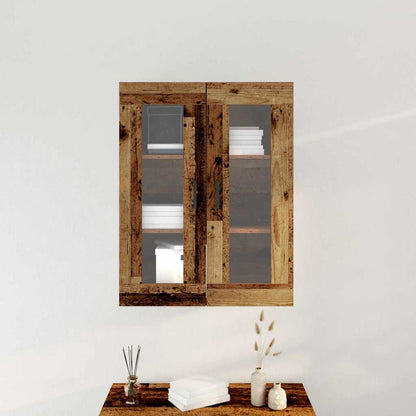 vidaXL Wall Cabinet Old Wood 69.5 x 34 x 90 cm Engineered Wood