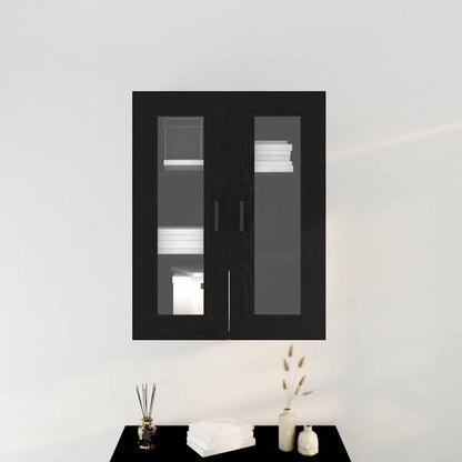 vidaXL Wall Cabinet Black Oak 69.5 x 34 x 90 cm Engineered Wood