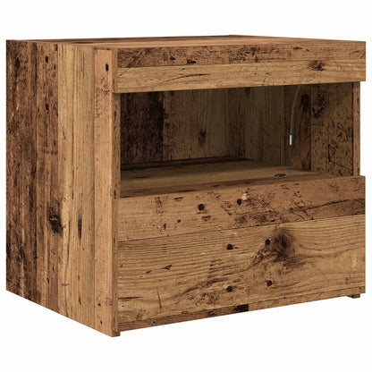 vidaXL Bedside Cabinet Old Wood 50 x 40 x 45 cm Engineered Wood