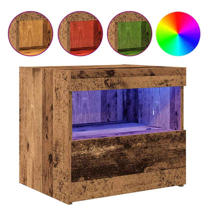 vidaXL Bedside Cabinet Old Wood 50 x 40 x 45 cm Engineered Wood