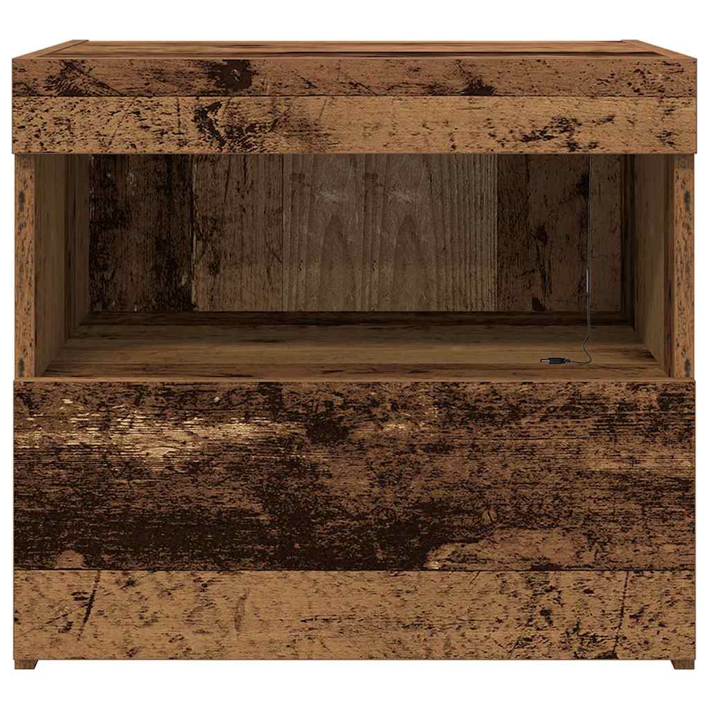 vidaXL Bedside Cabinet 2 pcs Old Wood 50 x 40 x 45 cm Engineered Wood