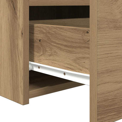 vidaXL Bedside Cabinet with Drawer 2 pcs Artisan Oak 50 x 40 x 45 cm
