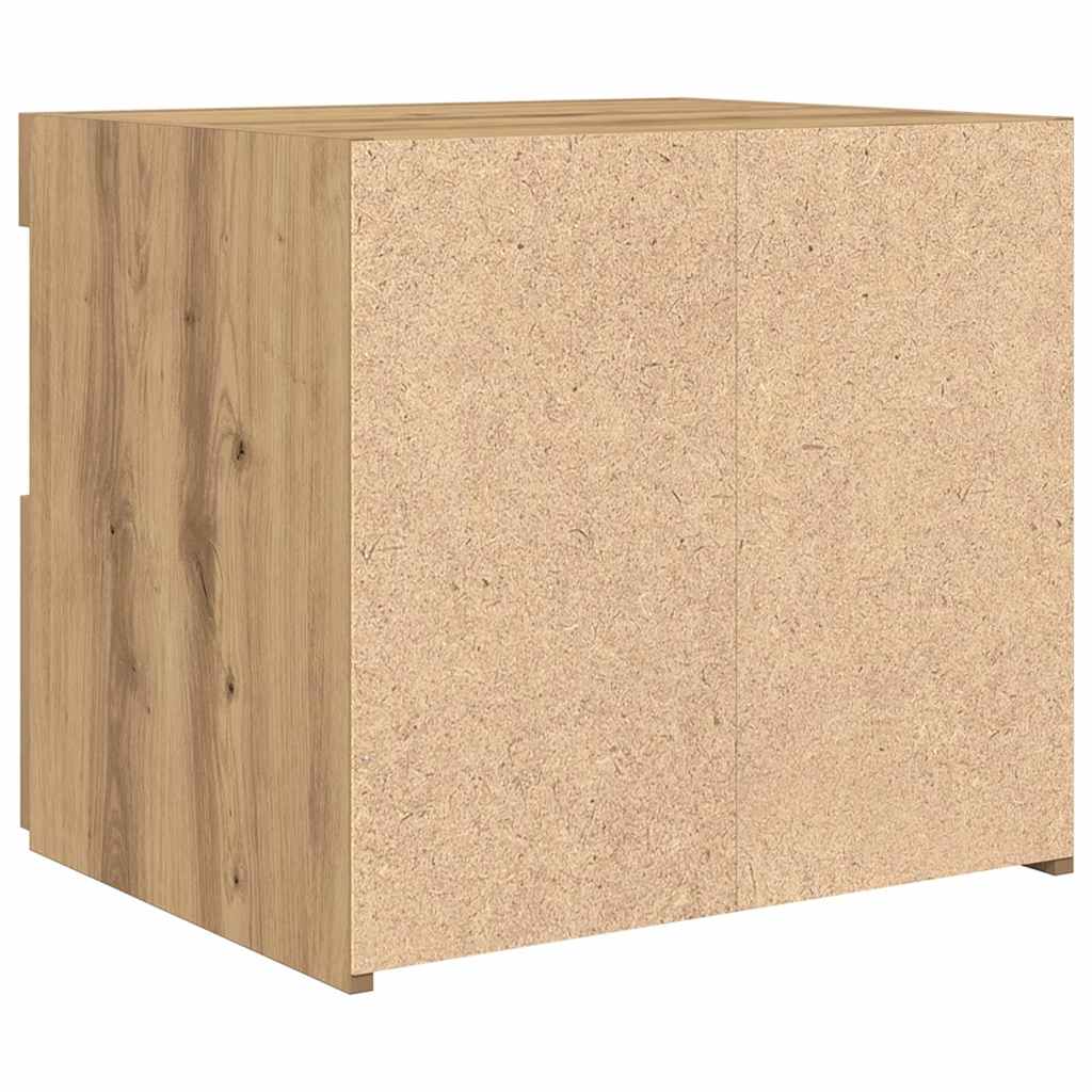 vidaXL Bedside Cabinet with Drawer 2 pcs Artisan Oak 50 x 40 x 45 cm