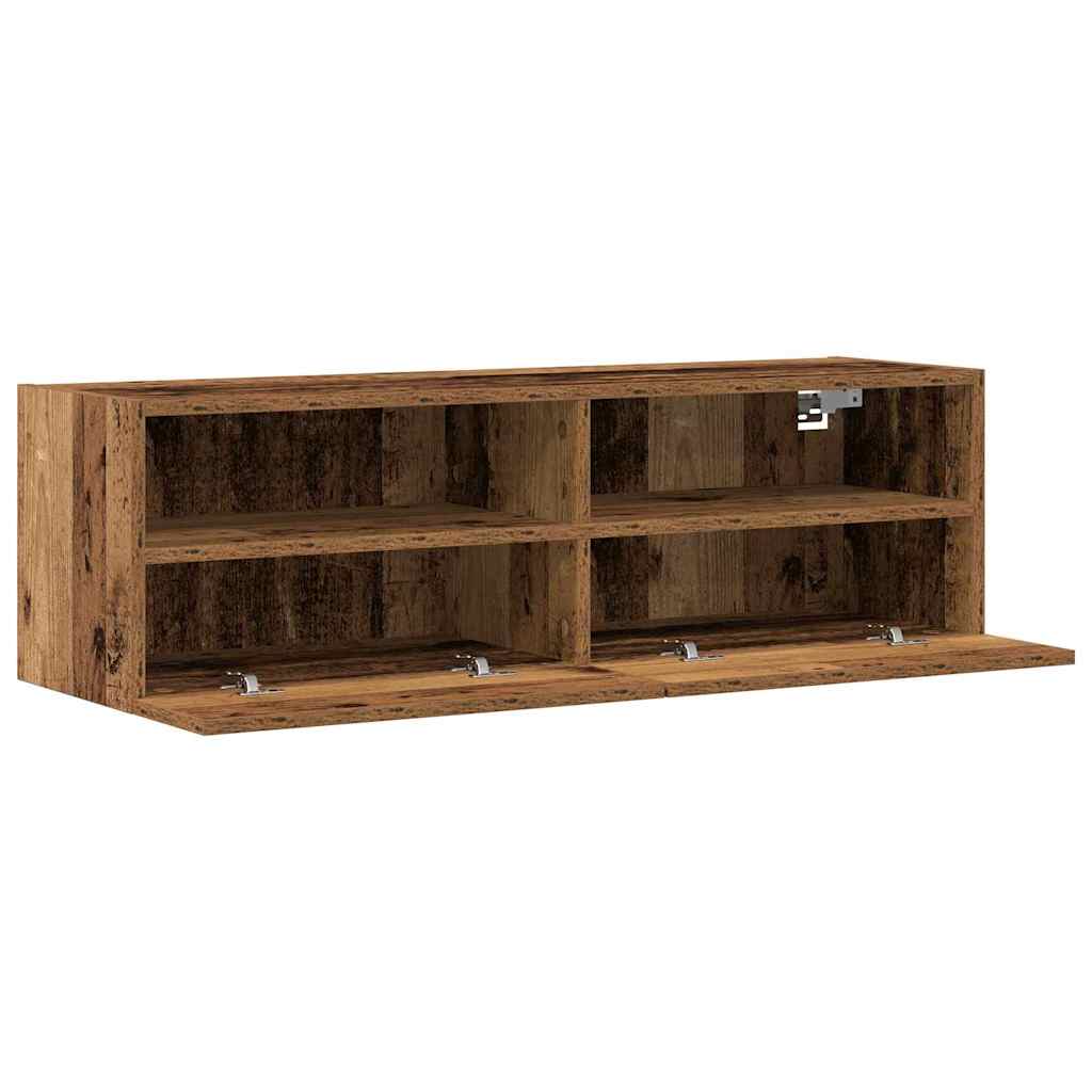 vidaXL TV Wall Cabinet Old wood 100 x 30 x 30 cm Engineered Wood