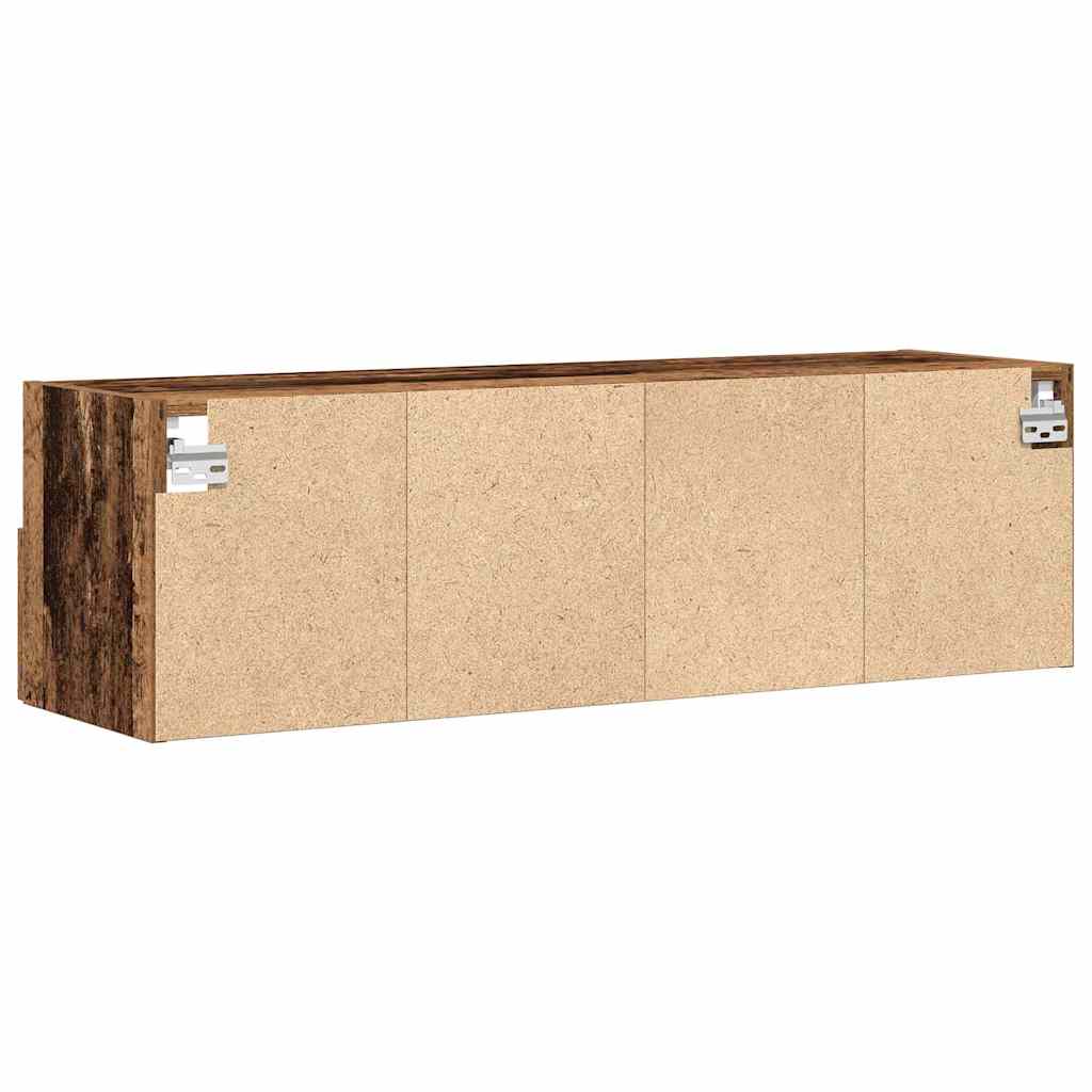 vidaXL TV Wall Cabinet 2 pcs Old Wood 100 x 30 x 30 cm Engineered Wood