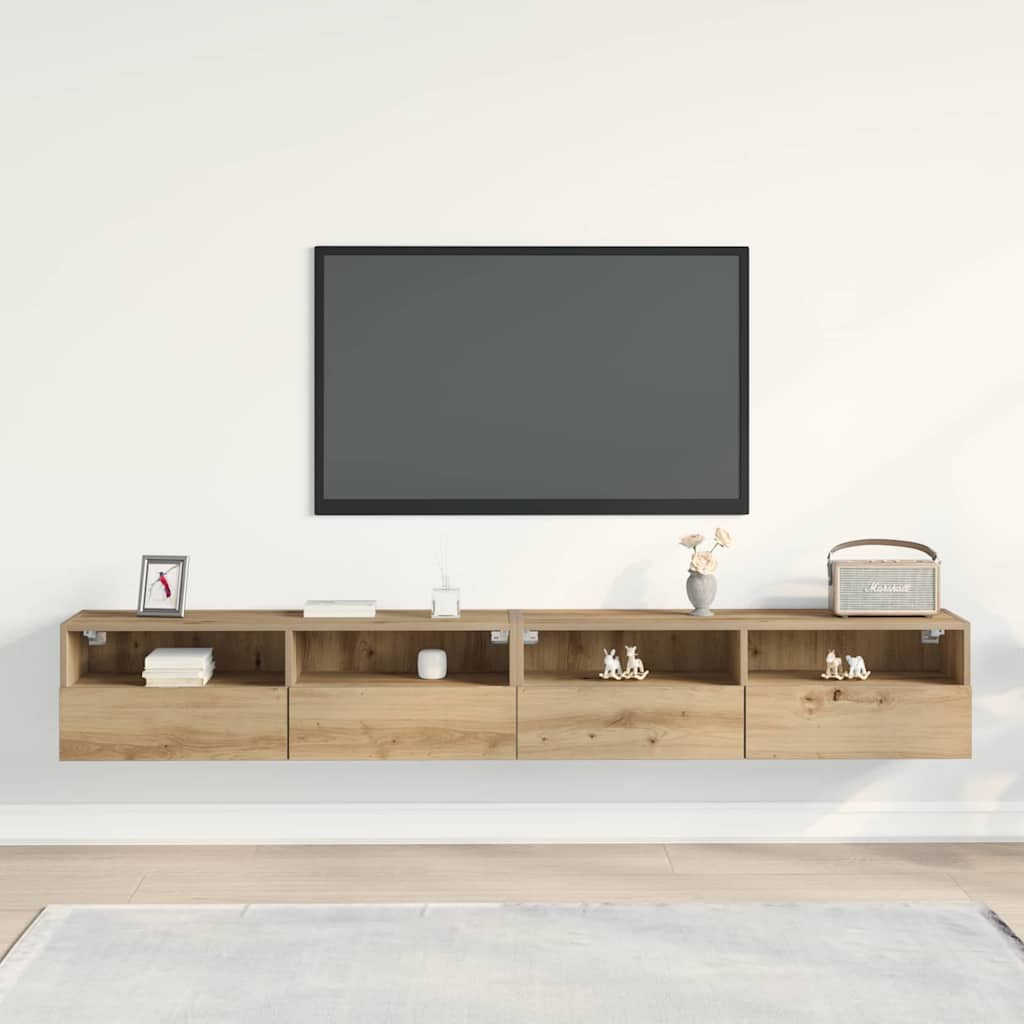 vidaXL TV Wall Cabinet 2 pcs Artisan oak Engineered Wood