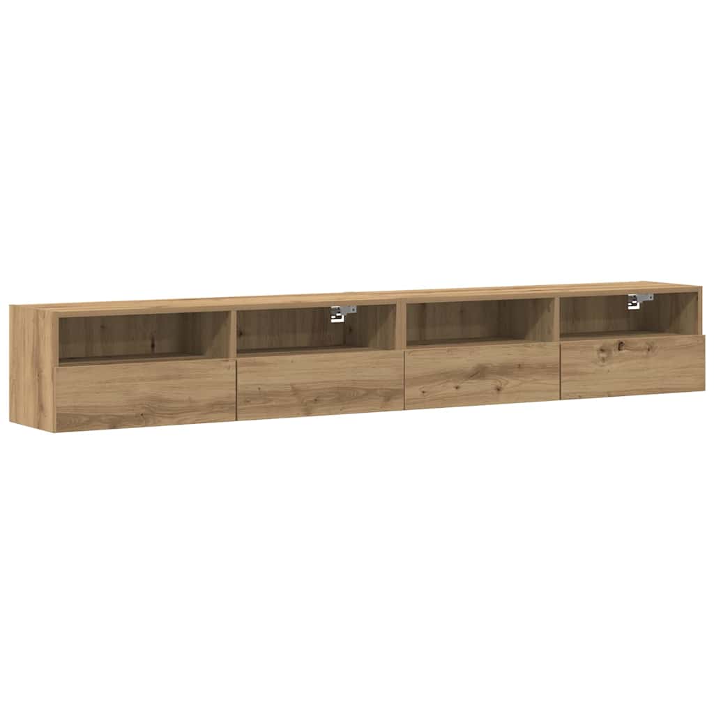 vidaXL TV Wall Cabinet 2 pcs Artisan oak Engineered Wood