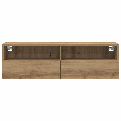 vidaXL TV Wall Cabinet 2 pcs Artisan oak Engineered Wood