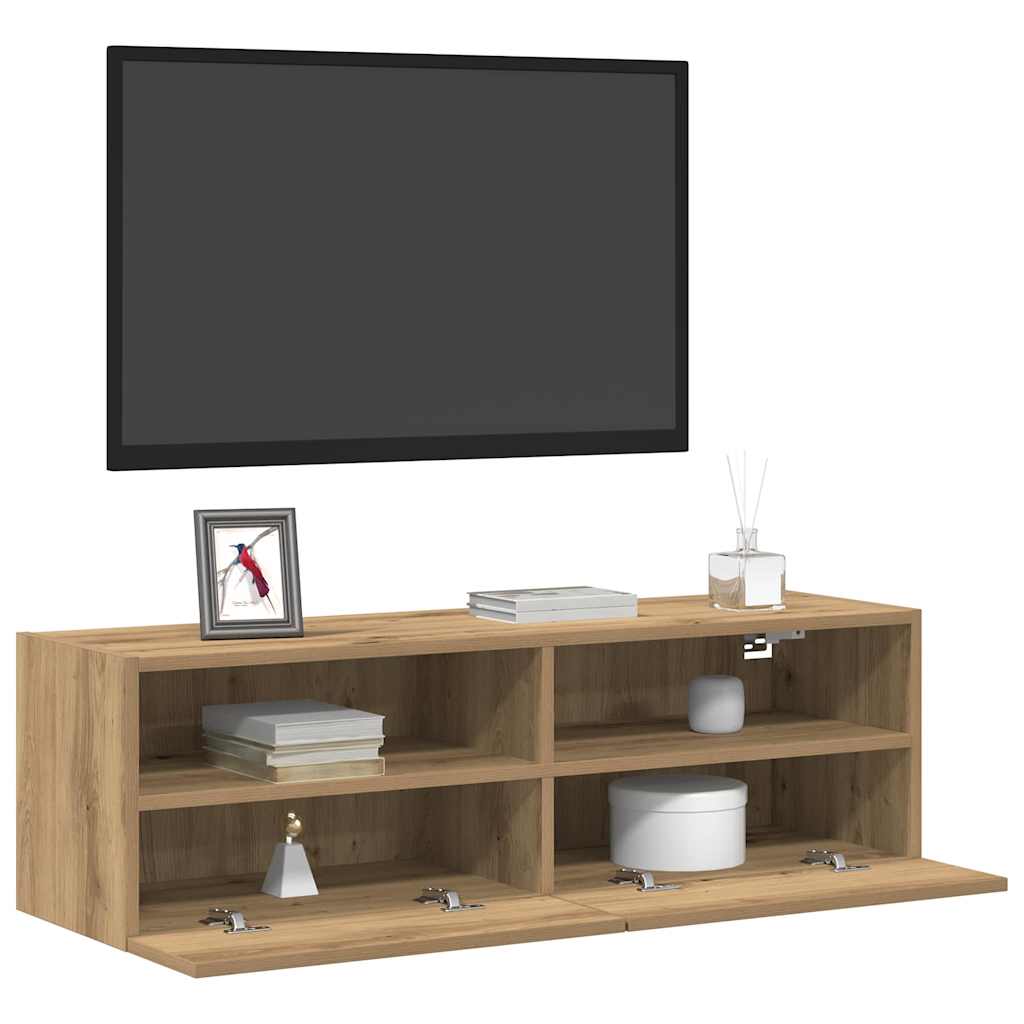 vidaXL TV Wall Cabinet 2 pcs Artisan oak Engineered Wood
