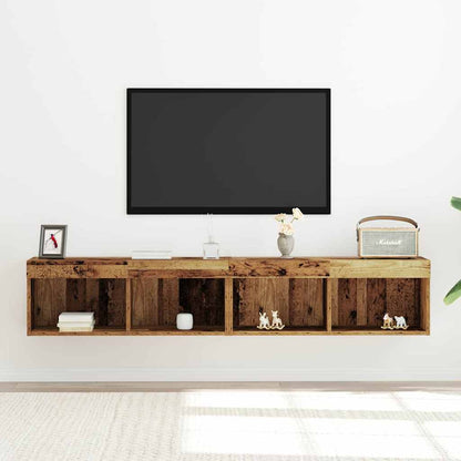 vidaXL TV Cabinet Set 2 pcs Old wood 80 x 30 x 30 cm Engineered Wood