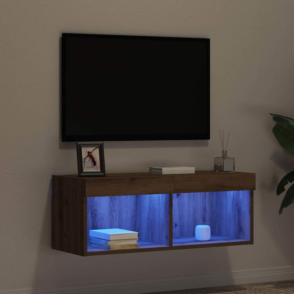 vidaXL TV Cabinet Set 80 x 30 x 30 cm Artisan oak Engineered Wood