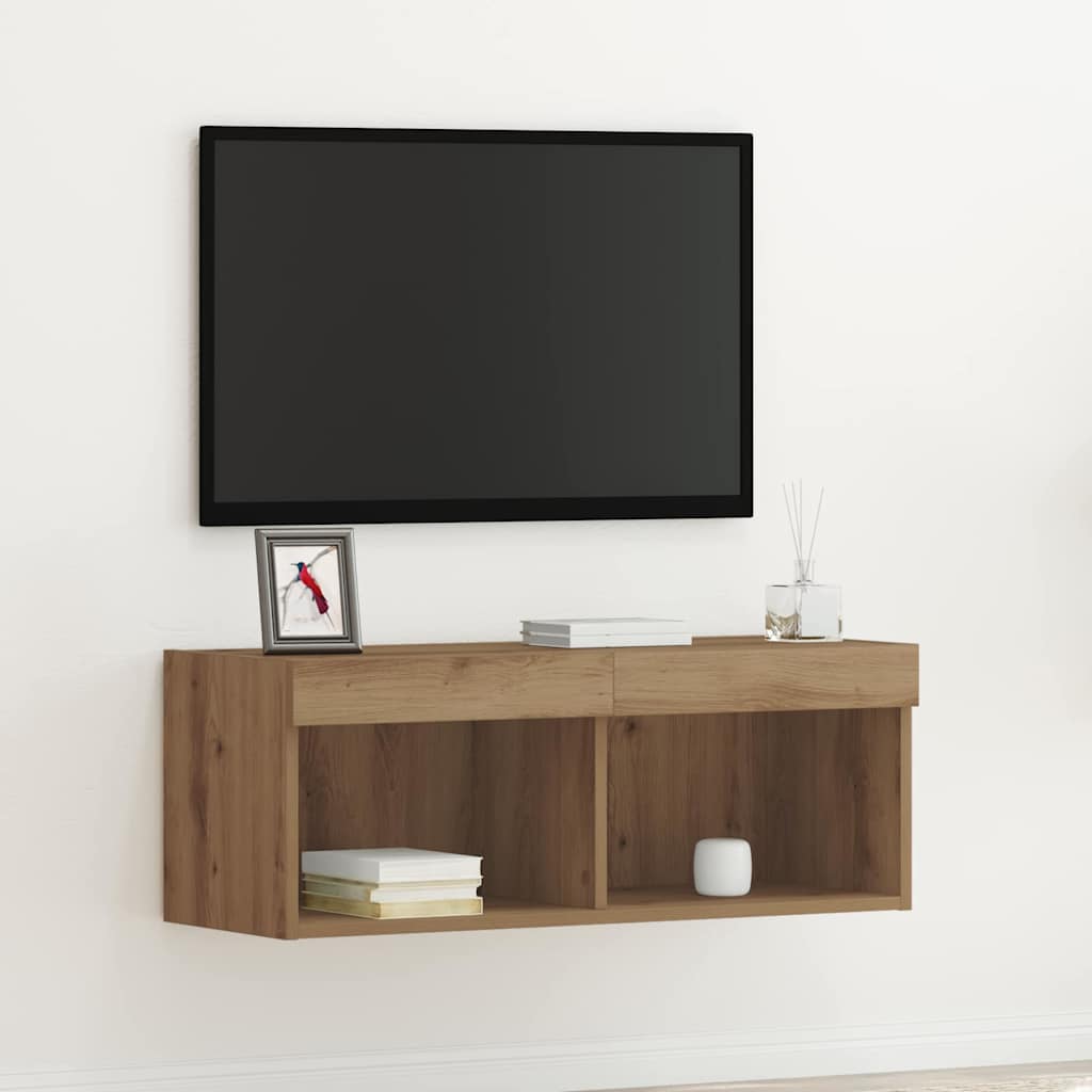 vidaXL TV Cabinet Set 80 x 30 x 30 cm Artisan oak Engineered Wood