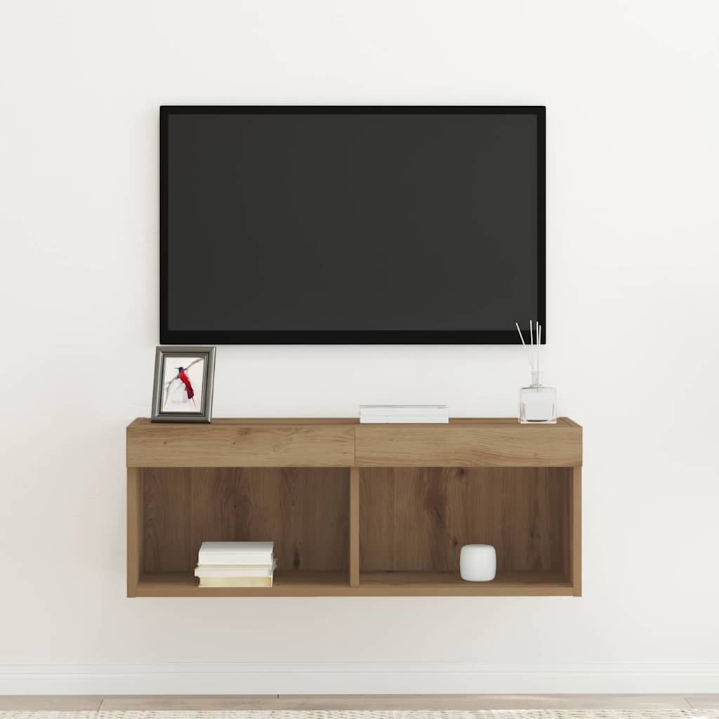 vidaXL TV Cabinet Set 80 x 30 x 30 cm Artisan oak Engineered Wood