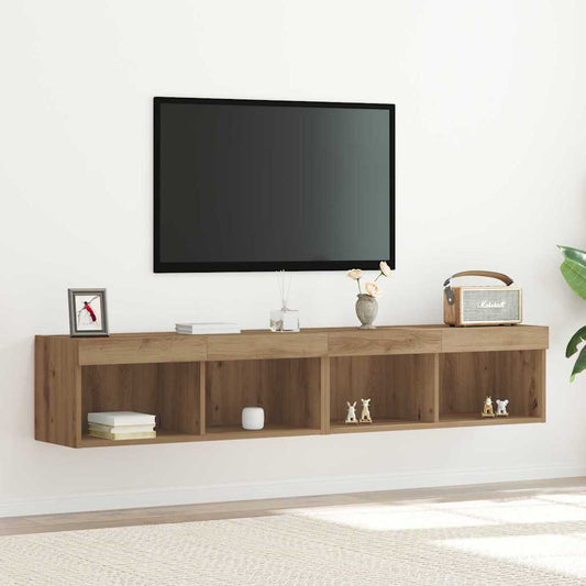 vidaXL TV Cabinet Set 2 pcs Artisan Oak Engineered Wood