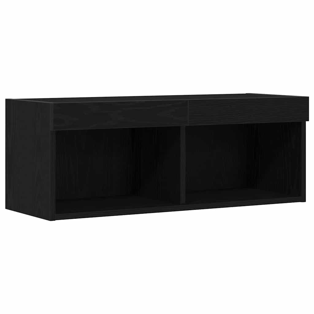 vidaXL TV Cabinet Set Black Oak 80 x 30 x 30 cm Engineered Wood