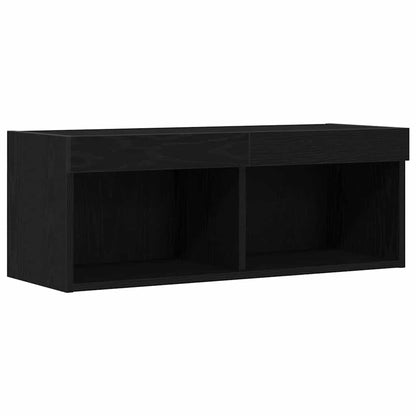 vidaXL TV Cabinet Set Black Oak 80 x 30 x 30 cm Engineered Wood