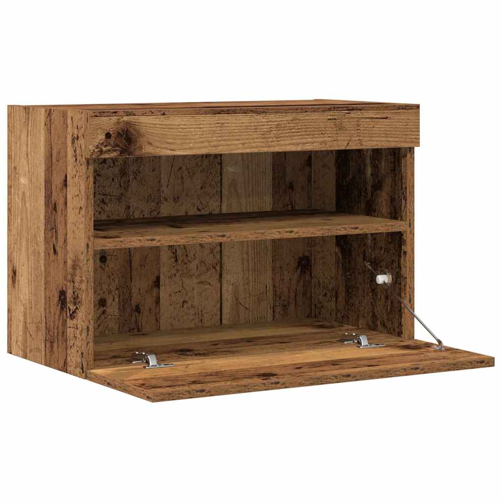 vidaXL TV Wall Cabinet 2 pcs Old wood 60 x 30 x 40 cm Engineered Wood