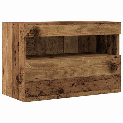 vidaXL TV Wall Cabinet 2 pcs Old wood 60 x 30 x 40 cm Engineered Wood