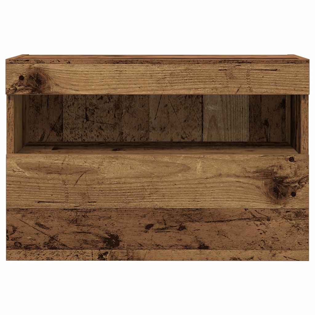 vidaXL TV Wall Cabinet 2 pcs Old wood 60 x 30 x 40 cm Engineered Wood