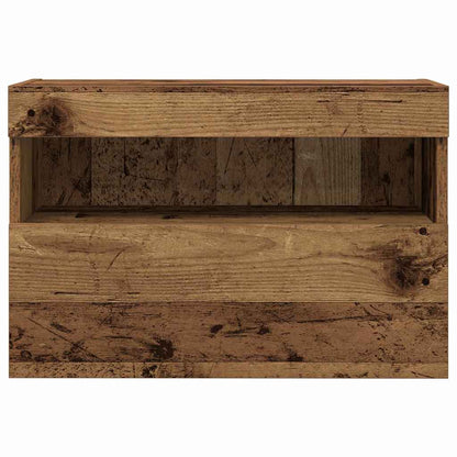 vidaXL TV Wall Cabinet 2 pcs Old wood 60 x 30 x 40 cm Engineered Wood