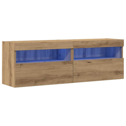vidaXL TV Wall Cabinet 2 pcs Artisan oak Engineered Wood