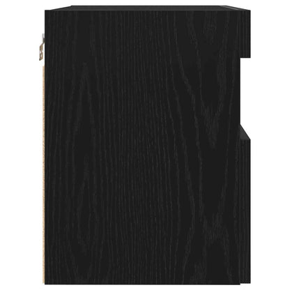 vidaXL TV Wall Cabinet 2 pcs Black oak 60 x 30 x 40 cm Engineered Wood