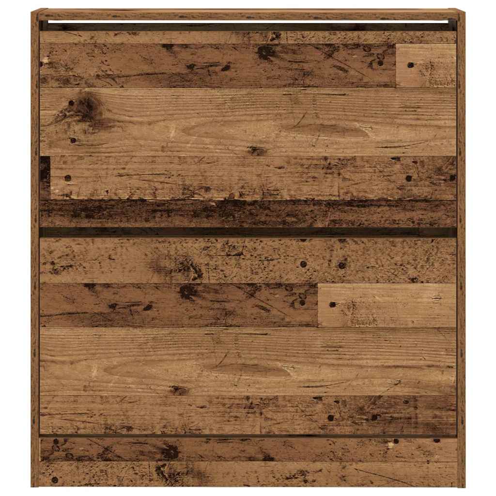 vidaXL Shoe Cabinet Old Wood 80 x 21 x 87.5 cm Engineered Wood