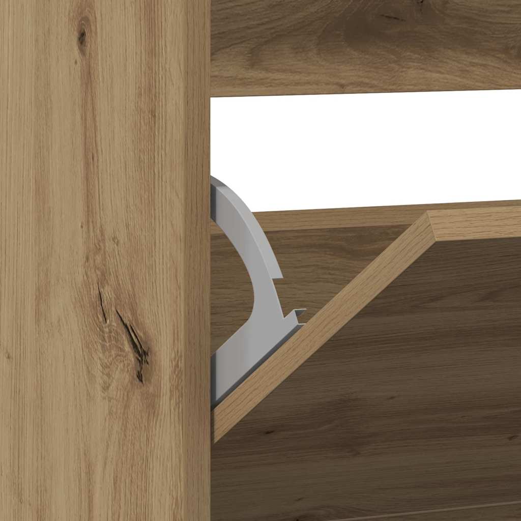 vidaXL Shoe Cabinet 80 x 21 x 87.5 cm Engineered Wood Smoked Oak