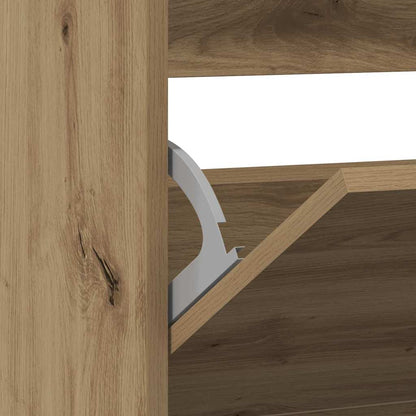 vidaXL Shoe Cabinet 80 x 21 x 87.5 cm Engineered Wood Smoked Oak
