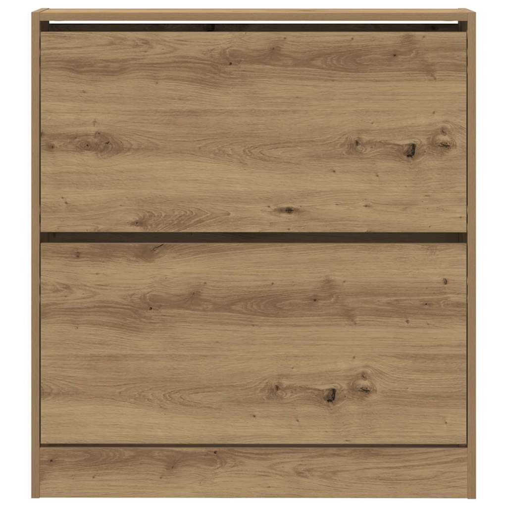 vidaXL Shoe Cabinet 80 x 21 x 87.5 cm Engineered Wood Smoked Oak