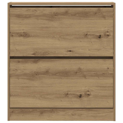 vidaXL Shoe Cabinet 80 x 21 x 87.5 cm Engineered Wood Smoked Oak