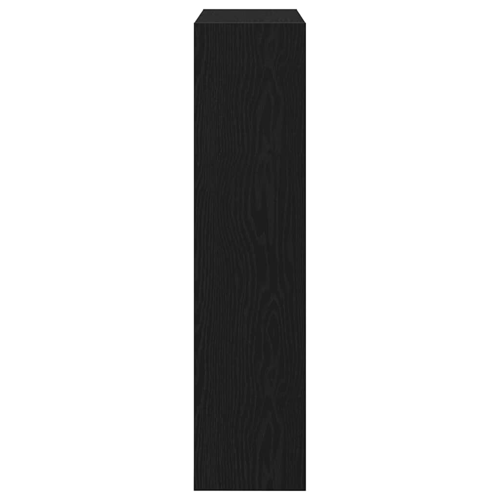 vidaXL Shoe Cabinet 80 x 21 x 87.5 cm Engineered Wood Black Oak